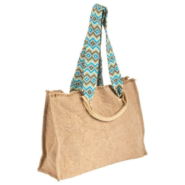 Oversized Tote With Handwoven Strap