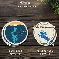 Custom Wooden Lake Magnets