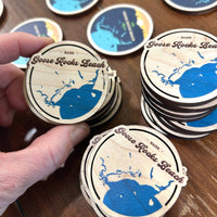 Custom Wooden Lake Magnets