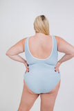Powder Blue Backless One Piece