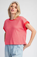 Striped Short Sleeve Top