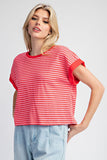 Striped Short Sleeve Top