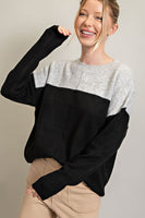 Color Block Long Sleeve Sweater