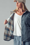 Plaid Lined Corduroy Flannel Shacket