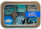 Fishing Magnets - Spring decor, Handmade & Eco-friendly