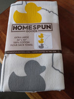 Flour Sack Towel - Duck, Duck, Grey Duck