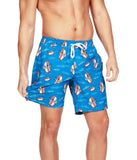 Hot Dog Diver Men's Stretch Swim Trunks - Fun Swim Trunks