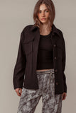 Colorblock Wool Blend Shacket Jacket