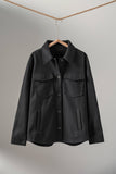 Colorblock Wool Blend Shacket Jacket