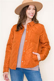 Long Sleeve Quilted Padding Shacket