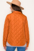 Long Sleeve Quilted Padding Shacket