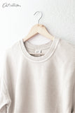 PREMIUM BASIC Cropped Thermal Vintage Pullover