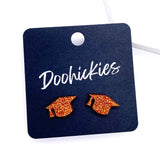 11mm Glittery Graduation Studs -Graduation Earrings
