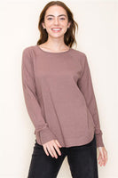 Boat Neck Long Sleeve Pullover Sweater