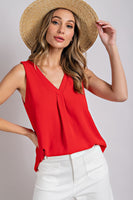 V-Neck Sleeveless Top