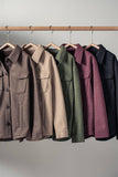 Colorblock Wool Blend Shacket Jacket