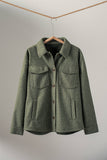 Colorblock Wool Blend Shacket Jacket