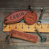 Cabin Leather Keychain Motel Style