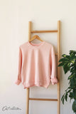 PREMIUM BASIC Cropped Thermal Vintage Pullover