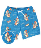 Hot Dog Diver Men's Stretch Swim Trunks - Fun Swim Trunks