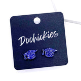 11mm Glittery Graduation Studs -Graduation Earrings