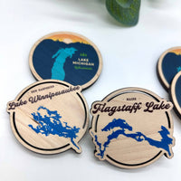 Custom Wooden Lake Magnets