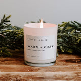 Warm and Cozy 11 oz Soy Candle- Christmas Home Decor & Gifts