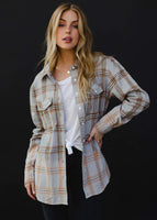 Plaid Flannel with Bleached Dipped Contrast