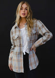 Plaid Flannel with Bleached Dipped Contrast