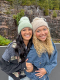 Woven Checkered Texture Pom C.C Beanie HTC0094