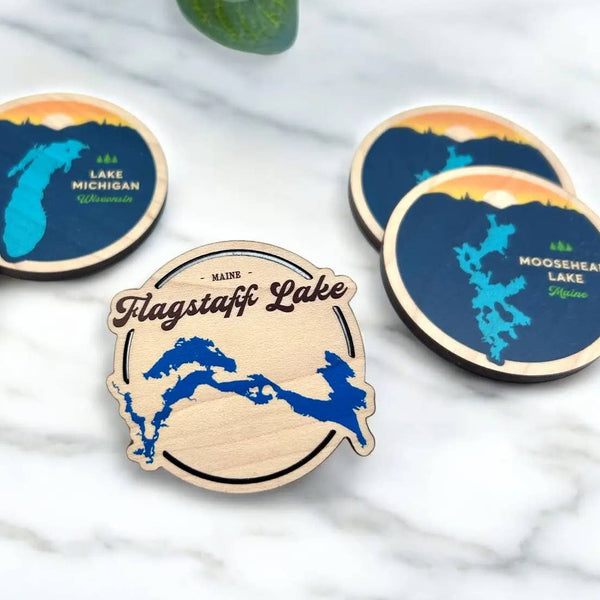 Custom Wooden Lake Magnets