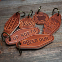 Cabin Leather Keychain Motel Style