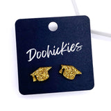 11mm Glittery Graduation Studs -Graduation Earrings