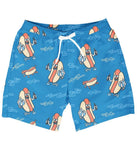 Hot Dog Diver Men's Stretch Swim Trunks - Fun Swim Trunks