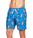 Hot Dog Diver Men's Stretch Swim Trunks - Fun Swim Trunks