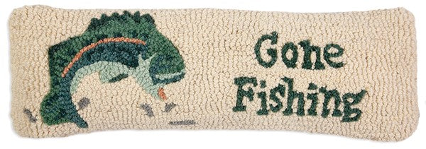 Gone Bass Fishing Pillow