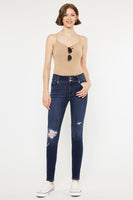High Rise WB Pintuck Detail Super Skinny Jeans