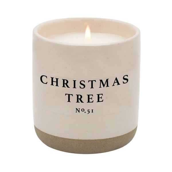 Christmas Tree Soy Candle | Stoneware Candle Jar
