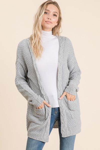 Cable Knit Waffle Cardigan – WaskaVillage