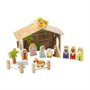 Wood Nativity Set
