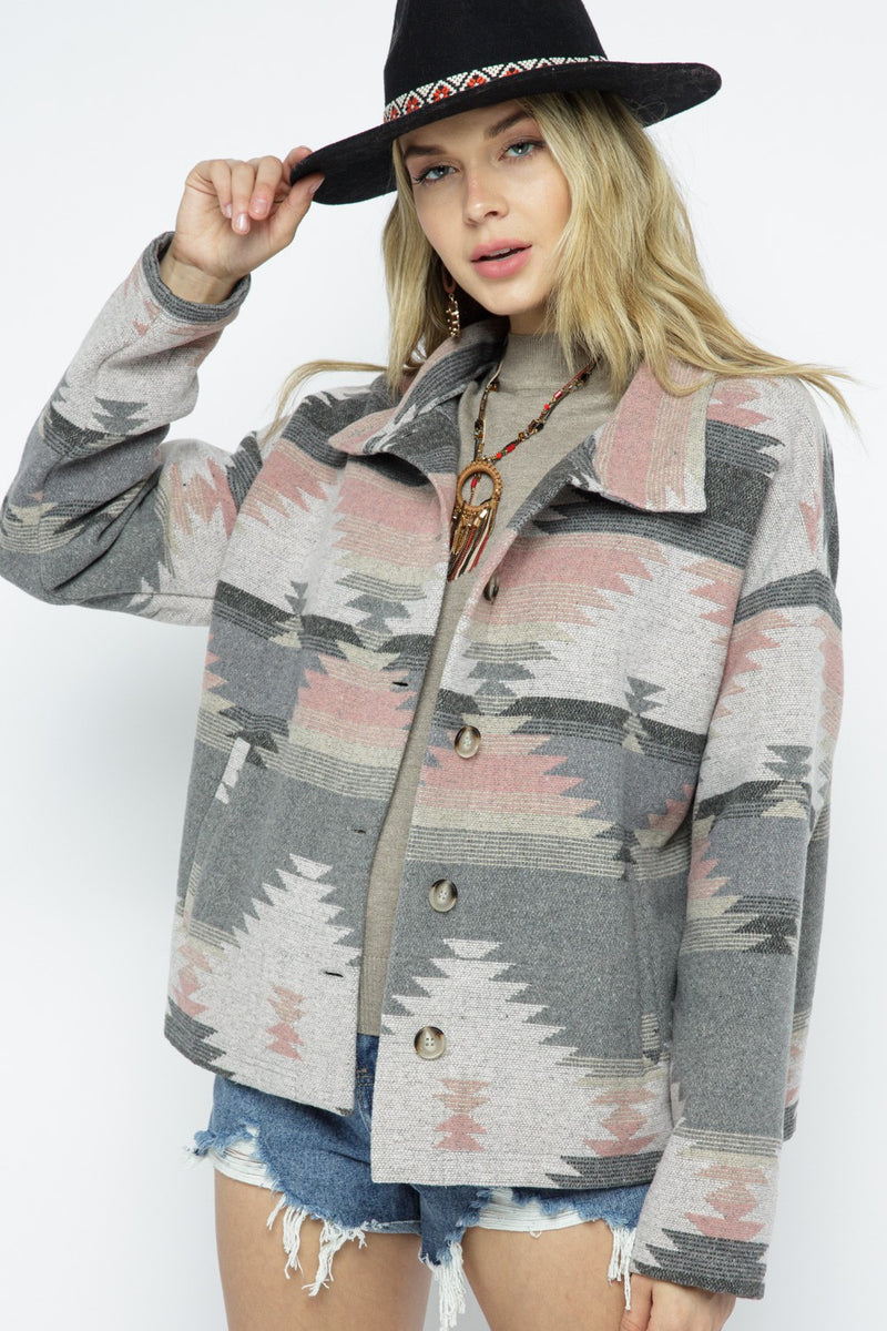 Lightweight Aztec Pattern Jacket – WaskaVillage