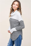 Turtle Neck Long Sleeve Brushed Knit Top