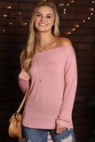 Long Sleeve One Side Off Shoulder Casual Top