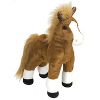 Brown Standing Horse Stuffed Animal - 12"