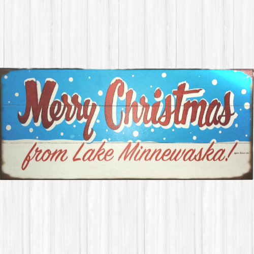 Merry Christmas Lake Minnewaska Sign