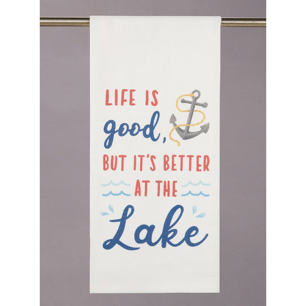 Life Is Better at the Lake Printed Kitchen Towel