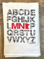 Flour Sack Towel - MN Alphabet