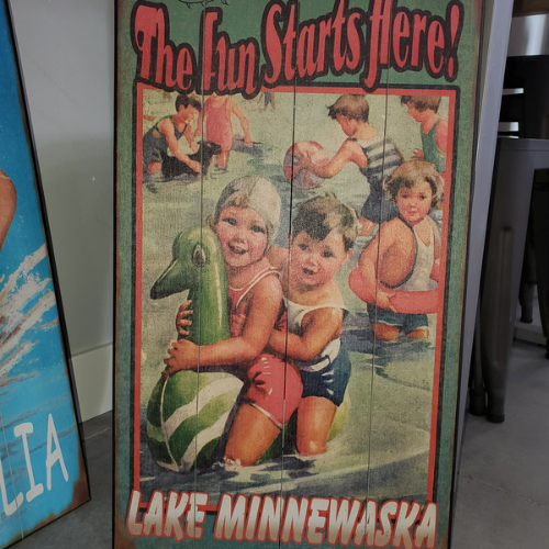 Fun Starts Here Lake Minnewaska Sign