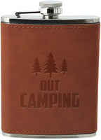 PU Leather & Stainless Steel 8 oz Flask