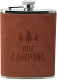 PU Leather & Stainless Steel 8 oz Flask